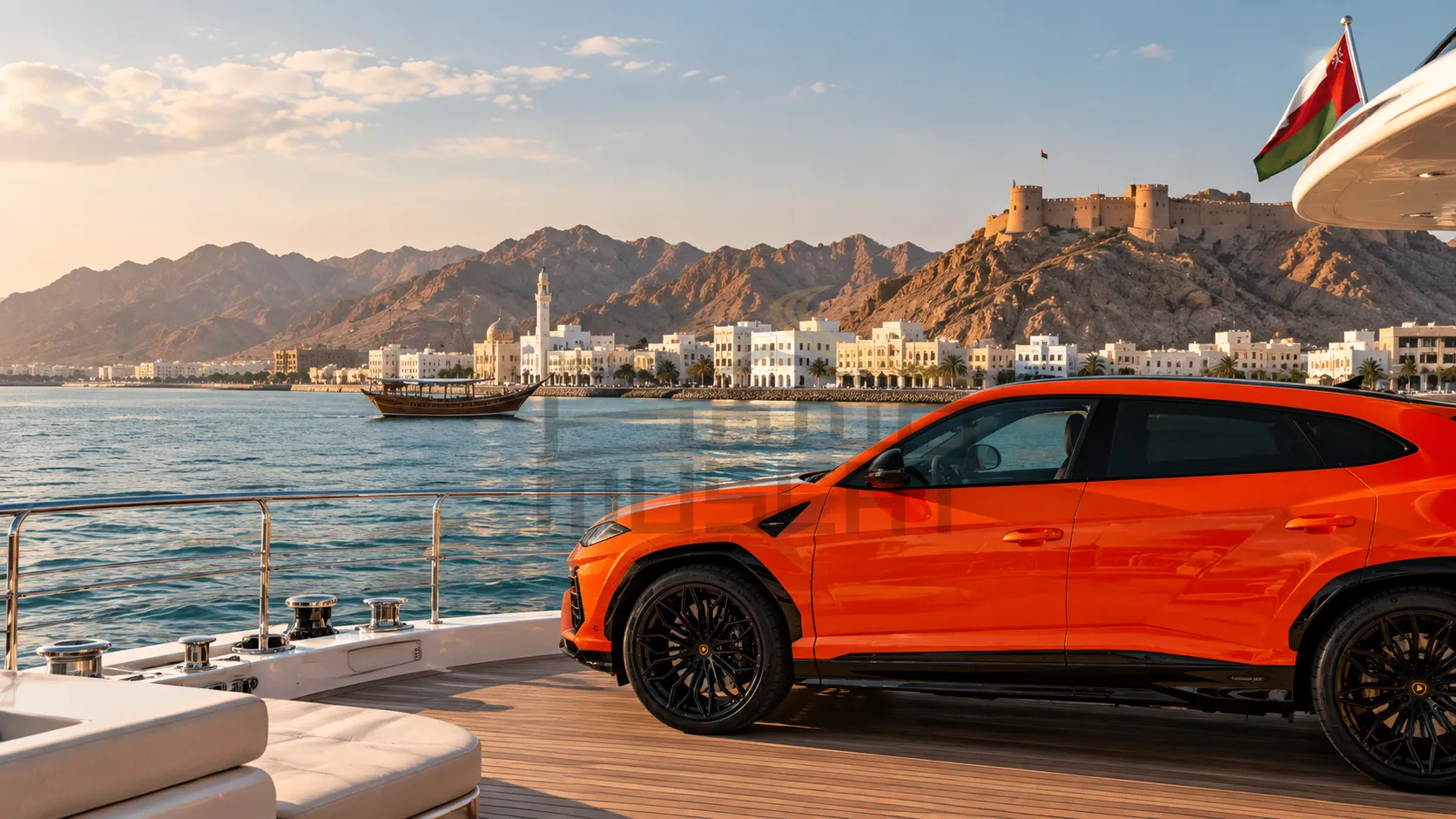 Lamborghini Yacht rental Muscat Selezione Voyage Experience